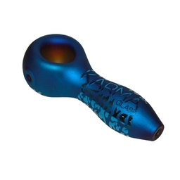 [kmgp008] Glass Pipe Karma Metallic Sandblasted 4"