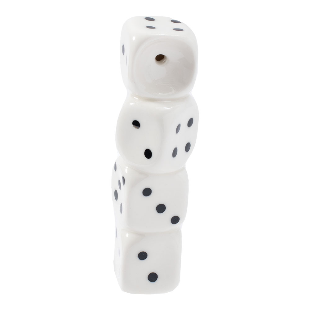 Ceramic Pipe Wacky Bowlz Dice 3.75"