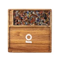 Rolling Tray Ongrok Wood Acacia Tray Medium Stone