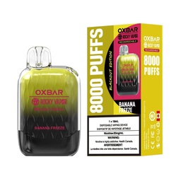 [oxb1001b] *EXCISED* Oxbar Rocky Vapor G8000 Banana Freeze Box of 5