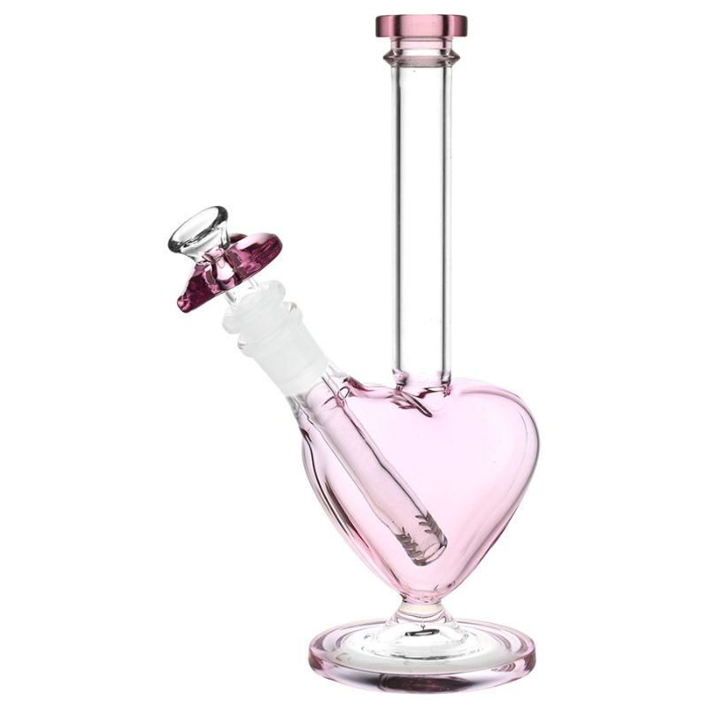 Glass Bong The Heart Grows Fonder Glass Water Pipe 9.25"