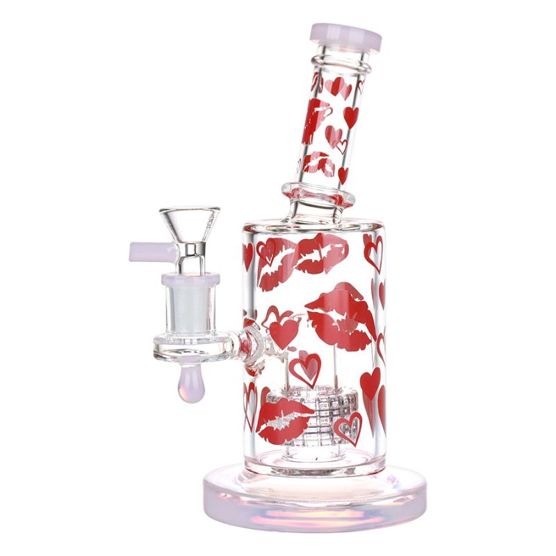 Glass Bong Lipstick Kiss 8"