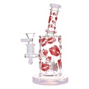 Glass Bong Lipstick Kiss 8"