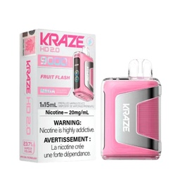 [krv1205b] *EXCISED* Kraze Disposable Vape HD 2.0 Rechargable 650mAh Fruit Flash 15ml Box of 5