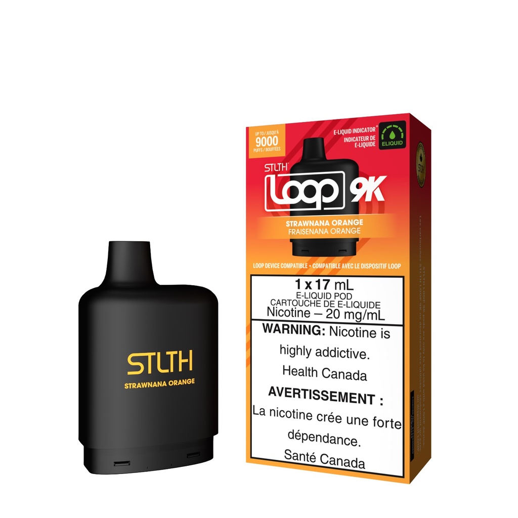 *EXCISED* STLTH Loop 2 9K Pod Strawnana Orange Box of 5