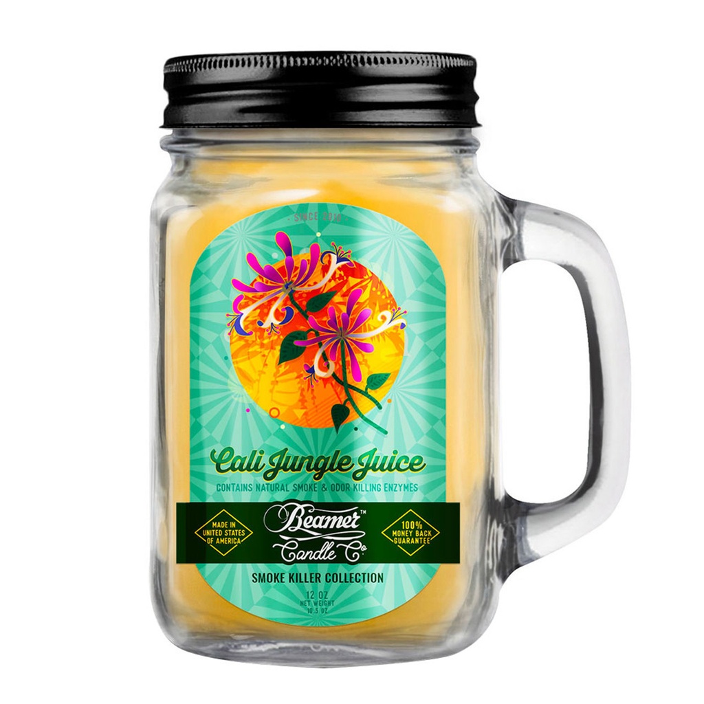 Candle Beamer Smoke Killer Collection Cali Jungle Juice Large Glass Mason Jar 12oz