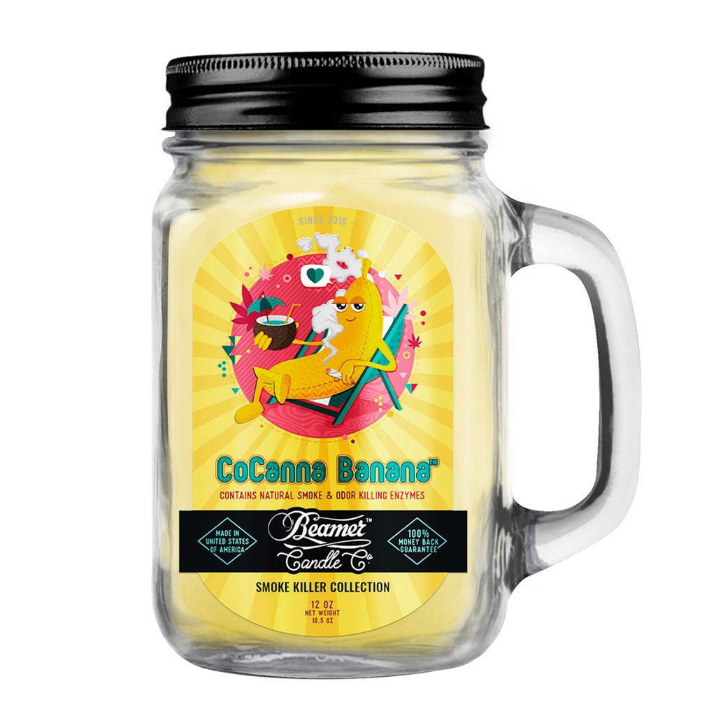 Candle Beamer Smoke Killer Collection CoCanna Banana Large Glass Mason Jar 12oz