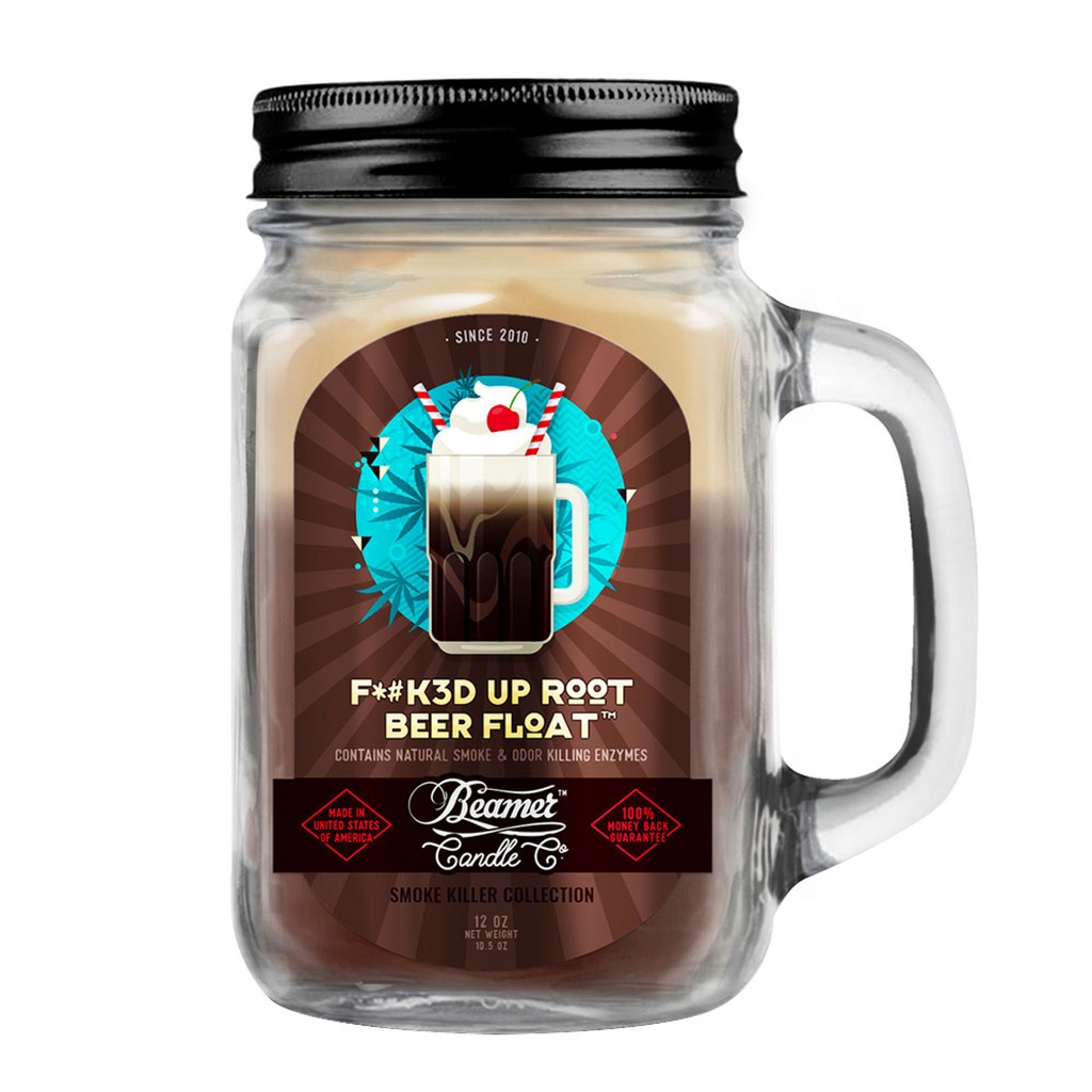 Candle Beamer Smoke Killer Collection F*#k3d Up Root Beer Large Glass Mason Jar 12oz