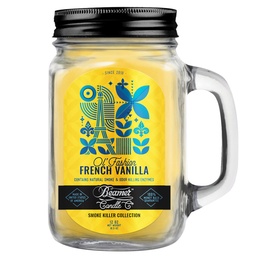 [skh1026] Candle Beamer Smoke Killer Collection Ol' Fashion French Vanilla Large Glass Mason Jar 12oz