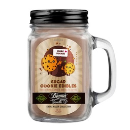 [skh1033] Candle Beamer Smoke Killer Collection Sugar Cookie Edibles Large Glass Mason Jar 12oz