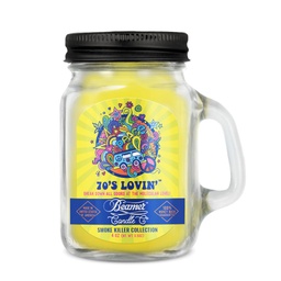 [skh3001] Candle Beamer Double Shot Smoke Killer Collection 70's Lovin'Small Glass Mason Jar 4oz