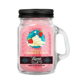 [skh3031] Candle Beamer Double Shot Smoke Killer Collection Whipped Strawdazzlez N Cream Small Glass Mason Jar 4oz