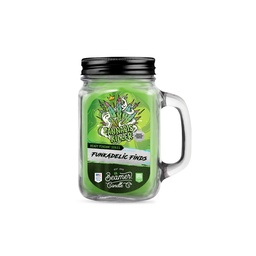 [skh5003] Candle Beamer Funkadelic Finds Collection Cannabis Killer Large Glass Mason Jar 12oz