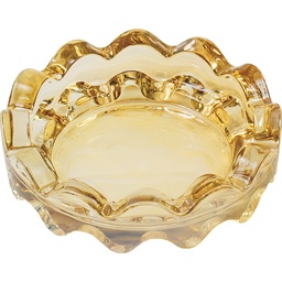 [ewt001] Ashtrays Fujima Wave Electroplated Glass 4"