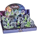 Ashtrays Fujima Round Glass 3.5" "Monster Leaf" Designs Box of 6