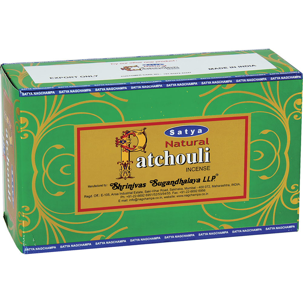 Incense Satya Natural Patchouli  15g Box of 12