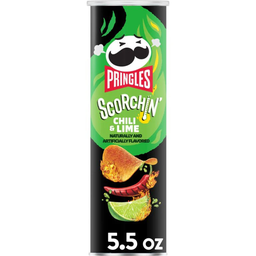[es1010b] Snacks Pringles Scorchin' Chili & Lime Chips 156g Box of 14