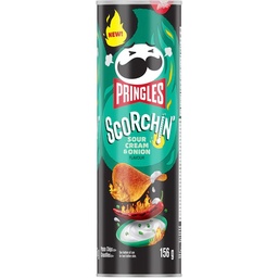 [es1011b] Snacks Pringles Scorchin' Sour Cream & Onion Chips 156g Box of 14