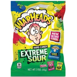[es1022b] Snacks Warheads Extreme Sour Hard Candy 56g Box of 12