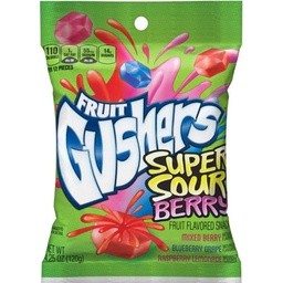 [es1028b] Snacks Fruit Gushers Super Sour Berry 120g Box of 8