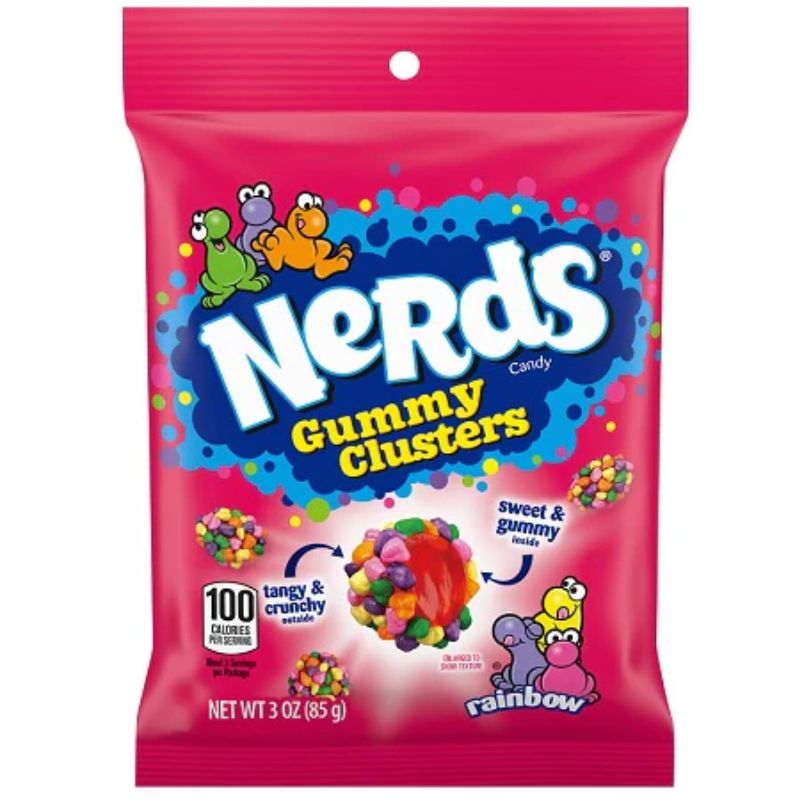 Snacks Nerds Gummy Clusters 85g Box of 12