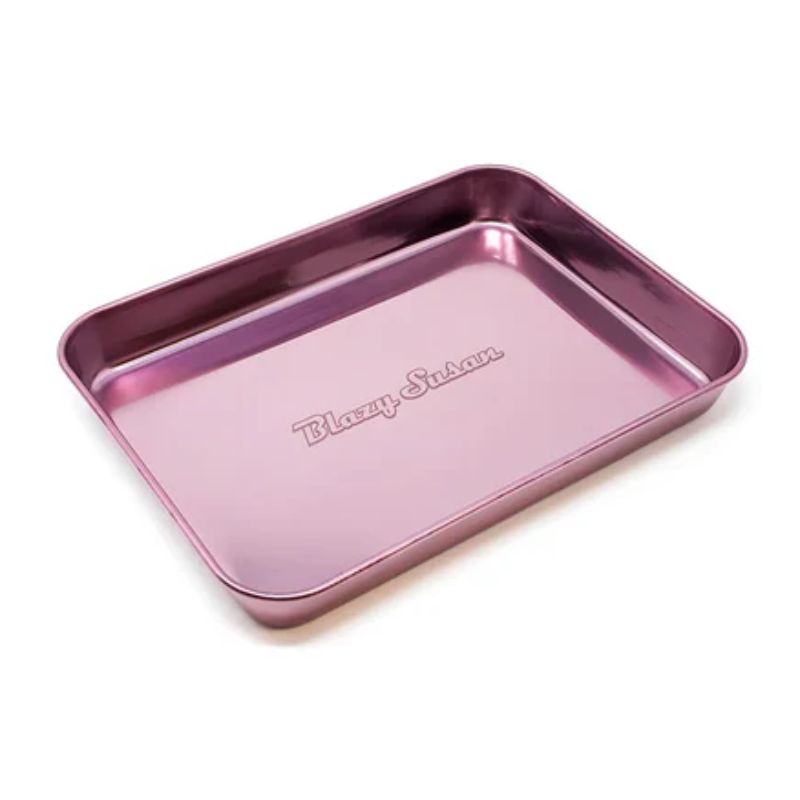 Rolling Tray Blazy Susan Steel Purple