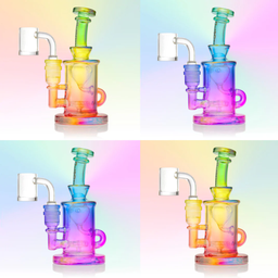 Glass Rig Aleaf Ombre UFO Perk Recycler
