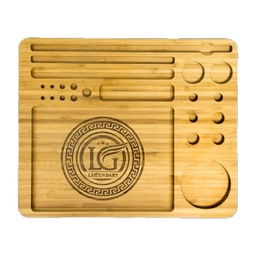 [acm222] Rolling Tray Legendary Connoisseur Wood Multi Compartment