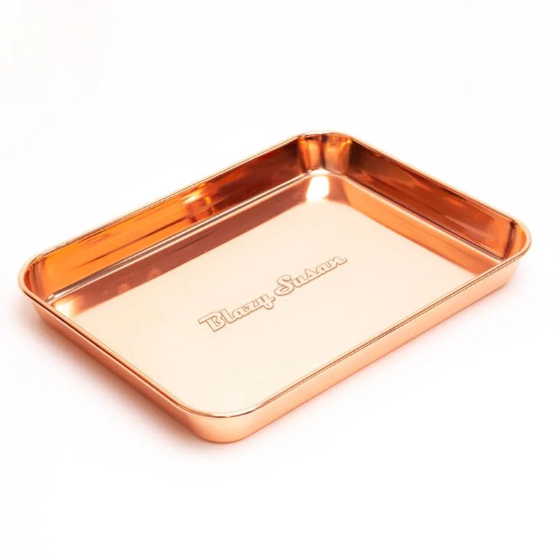 Rolling Tray Blazy Susan Steel Rose Gold