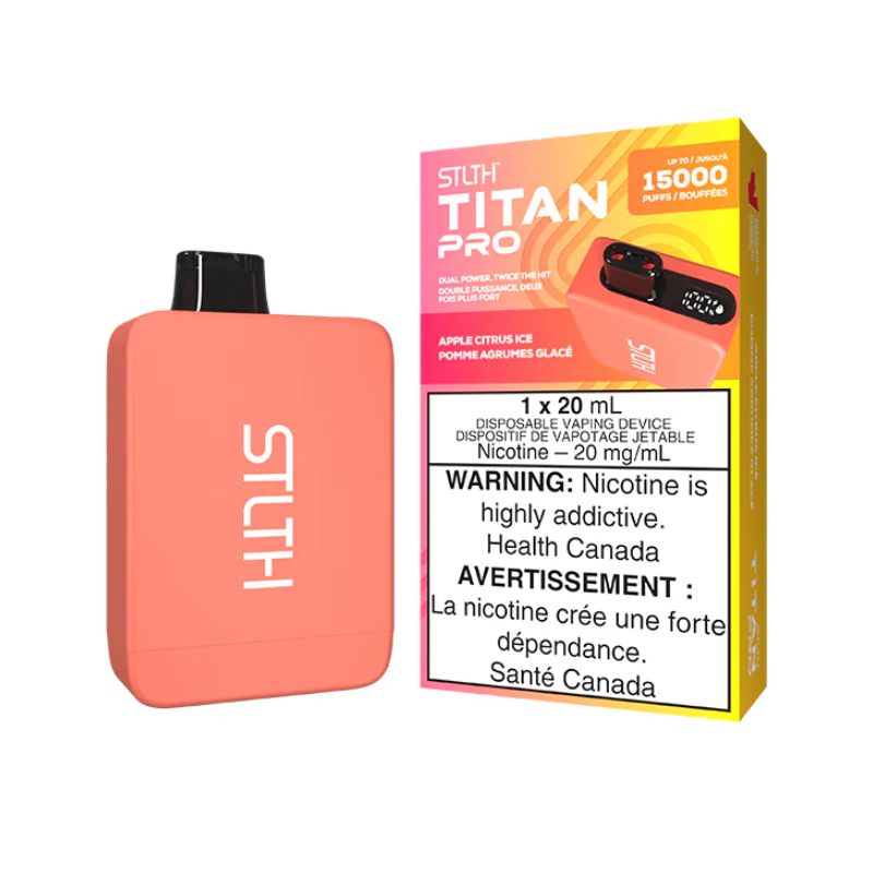 *EXCISED* Disposable Vape STLTH Titan Pro Apple Citrus Ice Box of 5