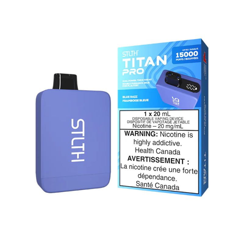 *EXCISED* Disposable Vape STLTH Titan Pro Blue Razz Box of 5