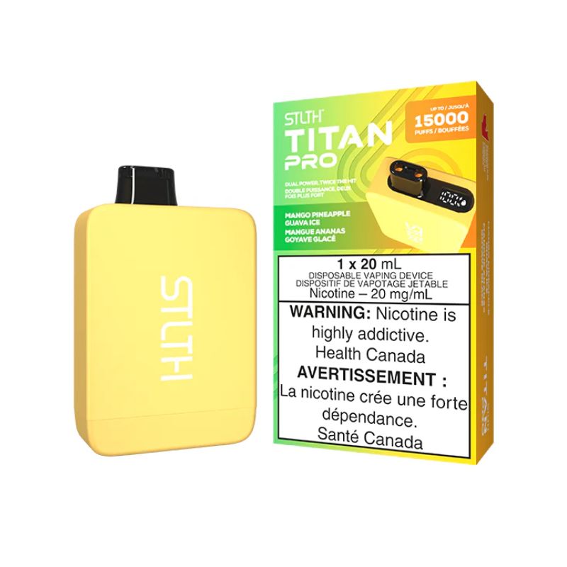 *EXCISED* Disposable Vape STLTH Titan Pro Mango Pineapple Guava Ice Box of 5