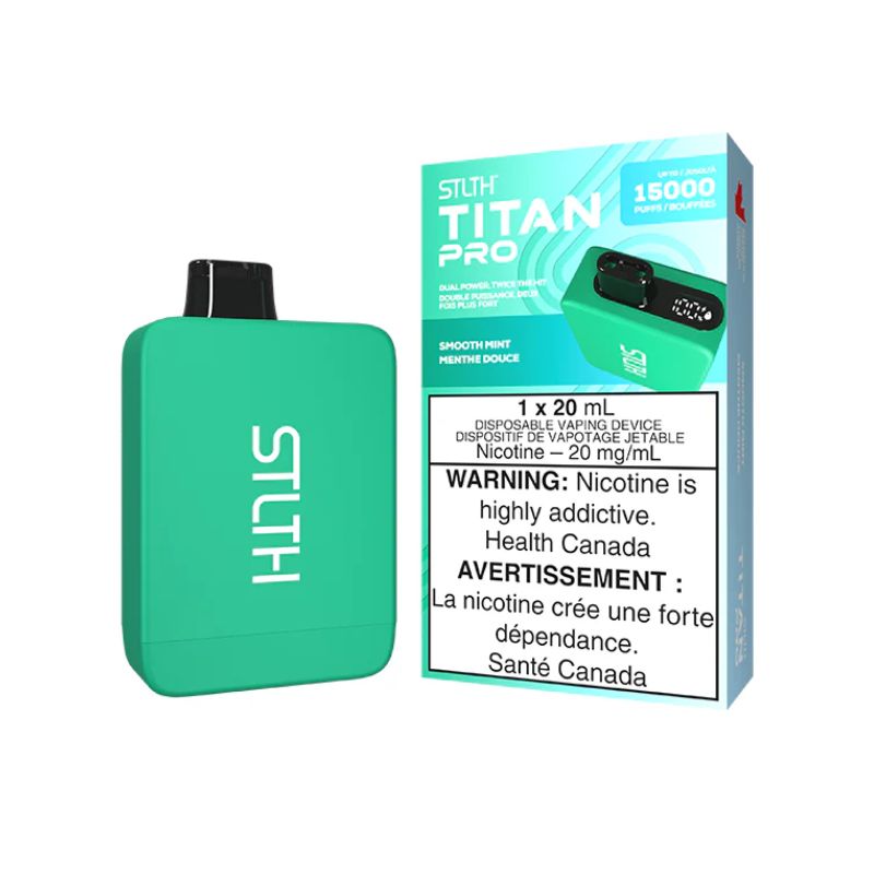 *EXCISED* Disposable Vape STLTH Titan Pro Smooth Mint Box of 5