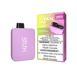 [sth2625b] *EXCISED* Disposable Vape STLTH Titan Pro White Grape Ice Box of 5