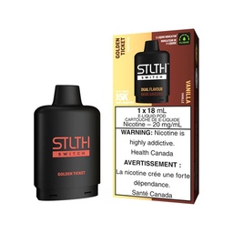 [sth2709b] *EXCISED* Nicotine Pod STLTH Switch Golden Ticket / Vanilla Box of 5