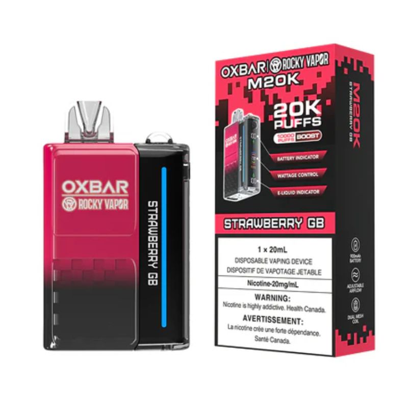 *EXCISED* Disposable Vape Oxbar M20K Strawberry GB Box of 5