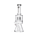 Glass Bong OG Fixed Showerhead Forest Triple Perk 12"