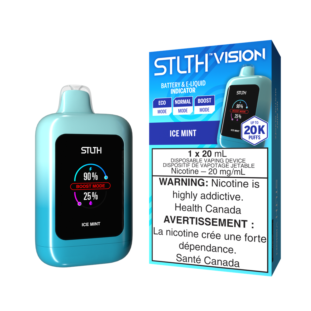 Federal *EXCISED* Disposable Vape STLTH Vision Ice Mint Box of 4