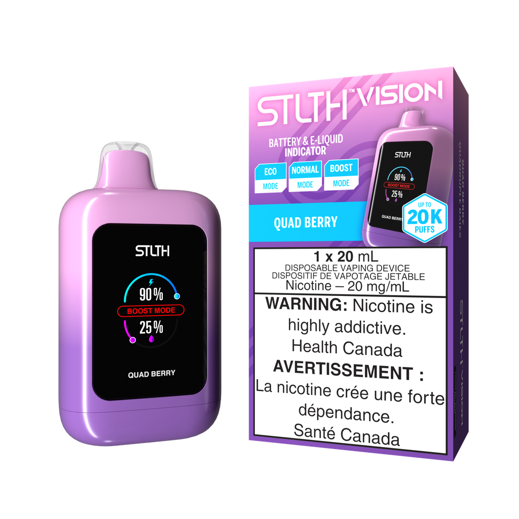 Federal *EXCISED* Disposable Vape STLTH Vision Quad Berry Box of 4