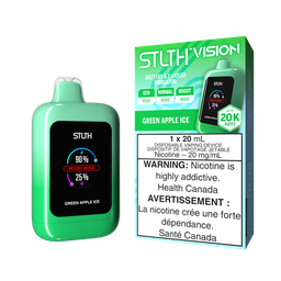 [sth2912b-on] Ontario *EXCISED* Disposable Vape STLTH Vision Green Apple Ice Box of 4