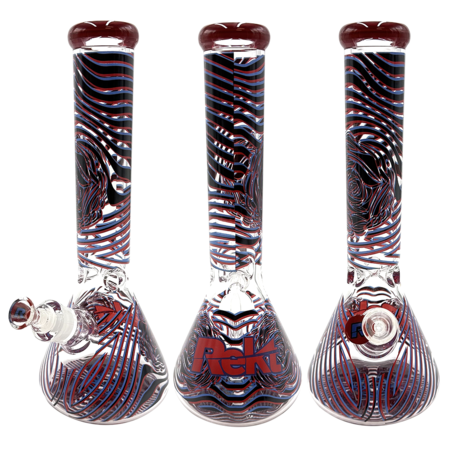 Glass Bong Rekt 9mm 3D Rose 14"