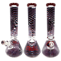 [ihl050] Glass Bong Rekt 9mm 3D Rose 14"