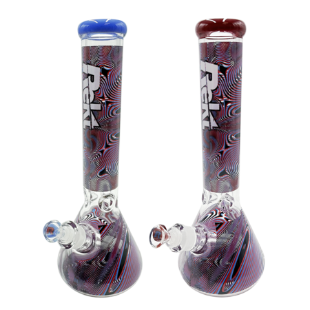 Glass Bong Rekt 9mm 3D Swirls 14"