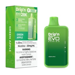 [dpv1308b-fd] Federal *EXCISED* Disposable Vape Drip'n Envi EVO Series 28k Green Apple Box of 5