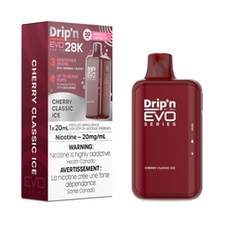 [dpv1315b-on] Ontario *EXCISED* Disposable Vape Drip'n Envi EVO Series 28k Cherry Classic Box of 5