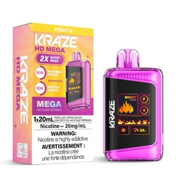 [krv1319b-fd] Federal *EXCISED* Disposable Vape Kraze Kraze HD Mega Fruit G Box of 5