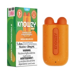 [knv1003b-fd] Federal *EXCISED* Disposable Vape Knowzy Duo6 Mega Melon Ice Box of 5