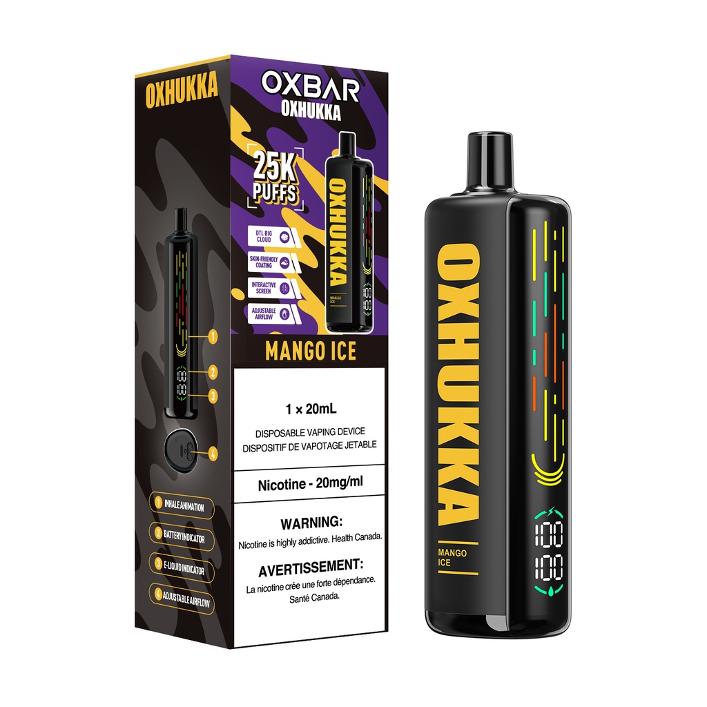 Federal *EXCISED* Disposable Vape Oxbar Oxhukka Mango Ice Box of 4