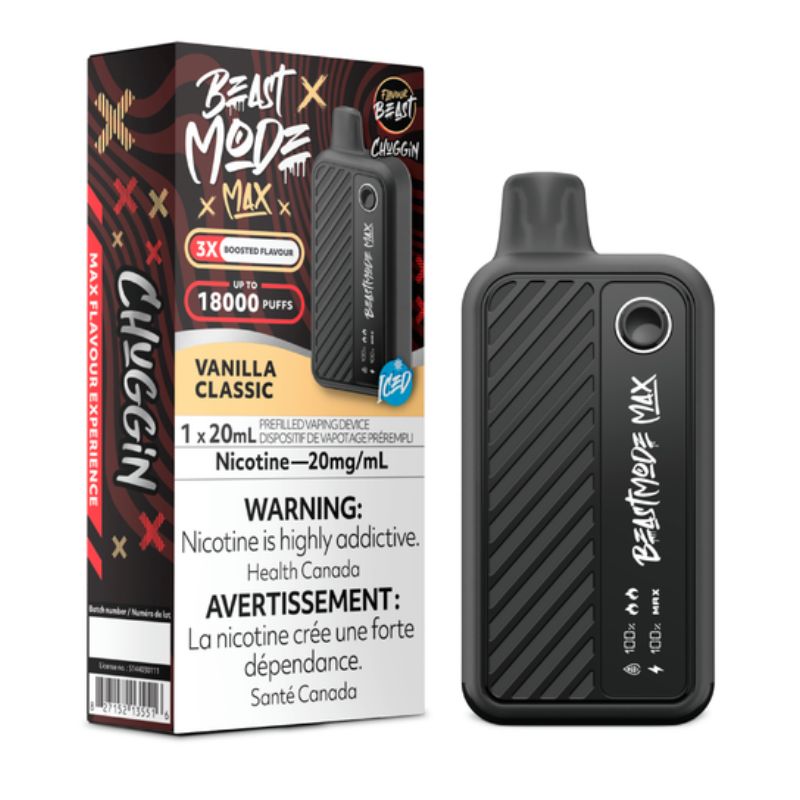 Ontario *EXCISED* Disposable Vape Flavour Beast Beast Mode Max Chuggin' Vanilla Box of 5