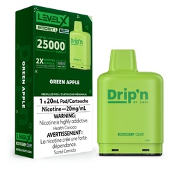 [dpv1503b-fd] Federal *EXCISED* Nicotine Pod Drip'n Level X Boost G2 Green Apple Box of 6